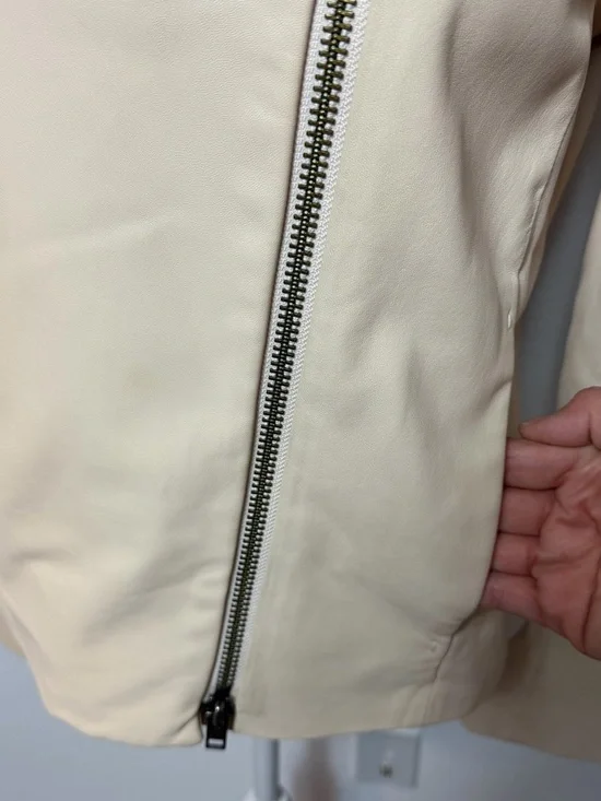 Vince Lamb Leather Biker Jacket Small Moto Jacket Women - Picture 6 of 8